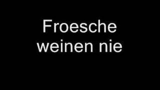 froesche weinen nie cover