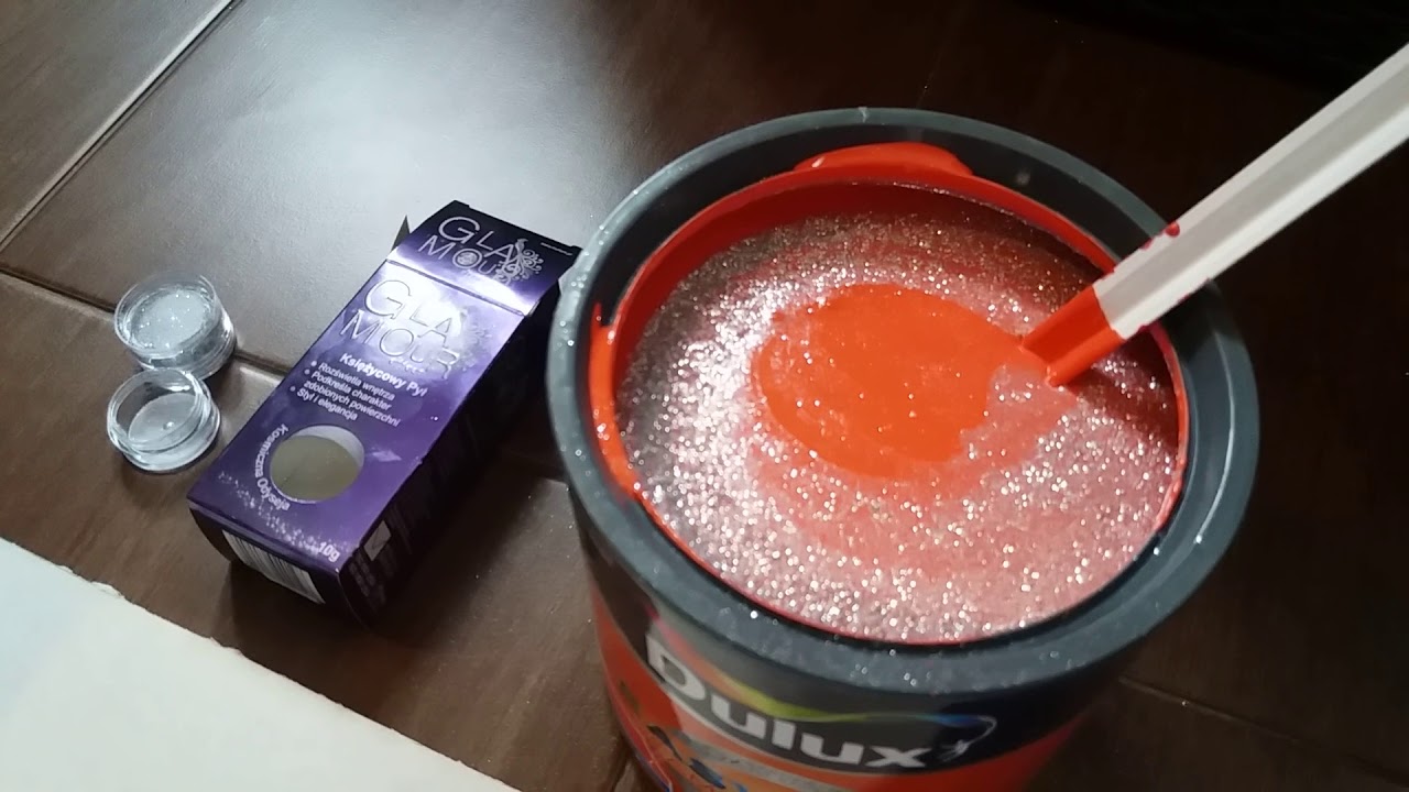 Test farby dodajemy brokat ze sklepu z farbami