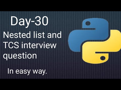 Python 45 Days Series Day 30 Nested Lists Problem Statement Python Tutorials