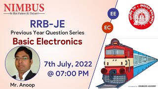 RRB - JE  | Previous Year Question Series | Basic Electronics | ECE | Free online Coaching | Lect.-1