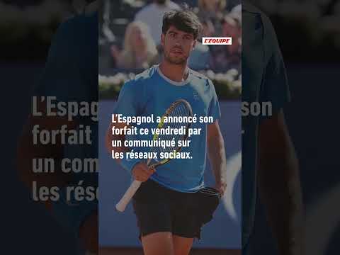 😳 Alcaraz forfait à Roland-Garros ! #tennis #lequipe #sports
