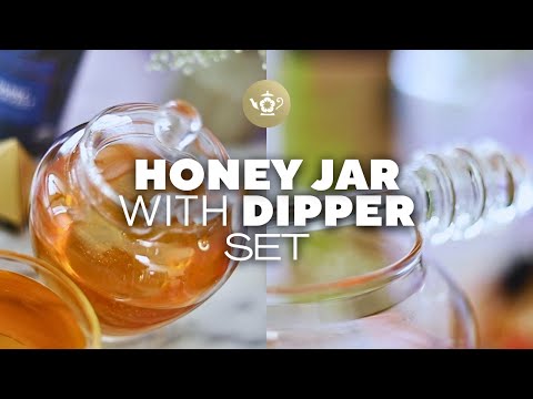 The Perfect Drizzle: Teabloom Honey Jar & Dipper Set 🍯