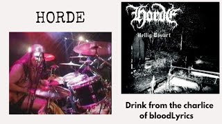 HORDE : Drink from the chalice of blood lyrics