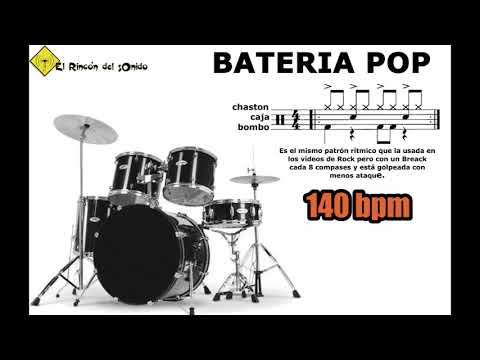 Bateria pop 140 bpm
