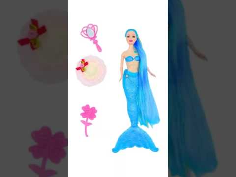 Muñeca Sirena Con Luz Y Accesorios