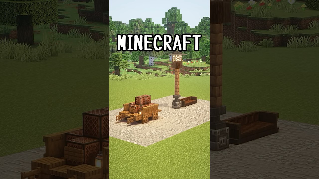 【マイクラ建築】町における簡単小物建築の作り方 #shorts #minecraft #マイクラ #マイクラ建築