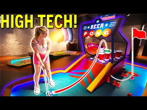 Crazy HIGH TECH Futuristic Mini Golf!