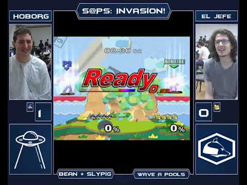 The Invasion Melee Singles - Hoborg (Luigi) vs el jefe (Fox, Shineless Fox) - Wave A Pools