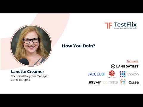 How YOU doin | by Lanette creamer | TestFlix 2021 | Awareness - YouTube