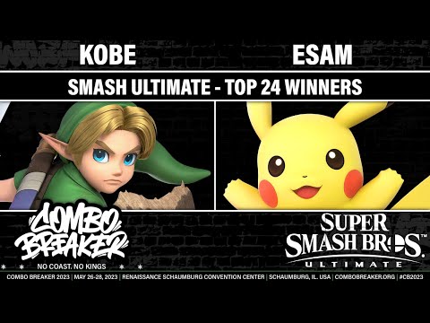 COMBO BREAKER 2023 TOP 24 WINNERS - Kobe (Young Link) vs ESAM (Pikachu) - Smash Ultimate