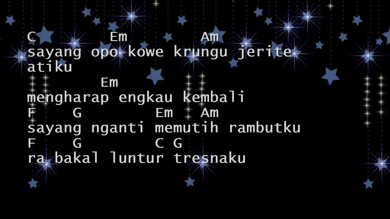 SAYANG - VIA VALLEN DANGDUT KOPLO KARAOKE (CHORD & LYRIC)