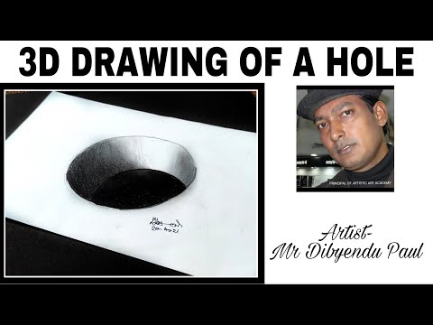 HOW TO DRAW 3D BLACK HOLE FOR BEGINNERS....! STEP BY-STEP...! TUTORIAL.