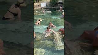 ?️Magic Of The Cleopatra Pool Nice Pamukkale Turkey -Sunny Day☀️ #pamukkale #cleopatra