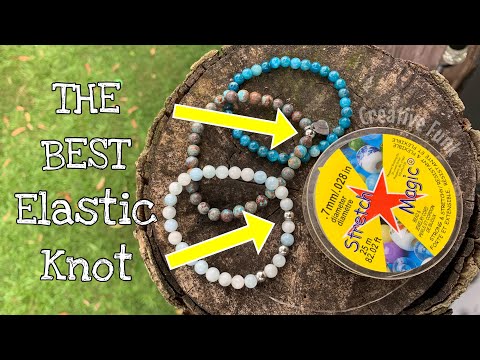 The best knot for elastic bracelets! How to tie STRONG stretch cord bracelet knots that last 🪢