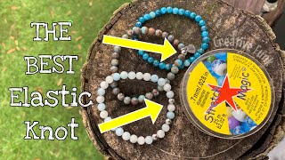 The best knot for elastic bracelets! How to tie elastic bracelet knots that last 🪢