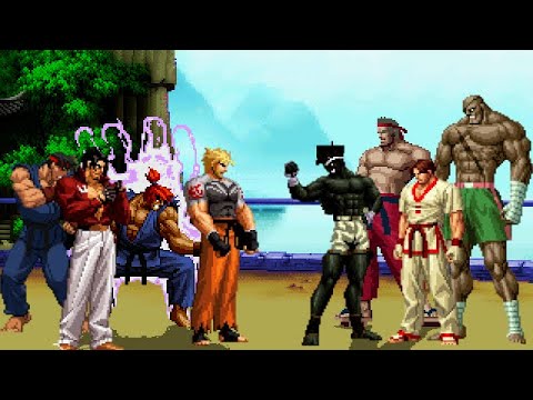 [KOF Mugen] Memorial | D.Ryu, Ex.Ryo, D.Ken, Ex.Robert vs Sagat, Unknown, Oldmon, Xavier Kim [4vs4]