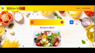 Meal App | Meal DB API | Vanilla JS HTML CSS Bootstrap | Front-End Web Developme