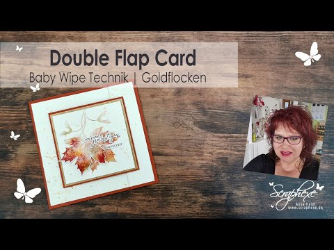 Double Flap Card | Baby Wipe Technique | Use of Gold Decorative Metal Sheets
