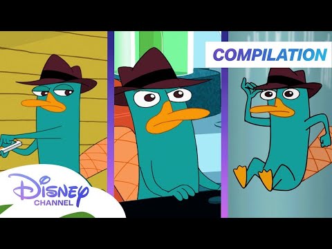 Best Perry/Agent P Secret Lair Entrances Compilation! | Phineas and Ferb | Disney Channel