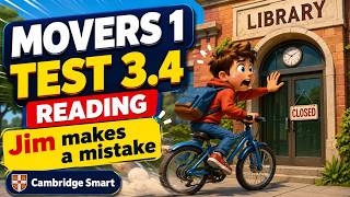 MOVERS 1 TEST 3.4 READING | Jim makes a mistake | Cambridge Smart