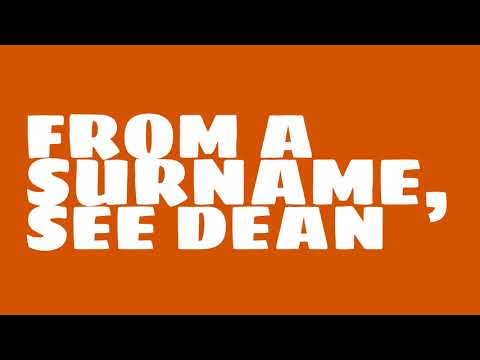 What is the origin of the name Dean?