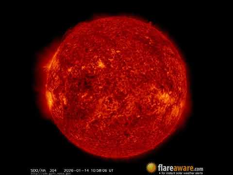 13 Jan - 14 Jan: 24 Hour Solar Activity (Earth Facing; Solar Storm, Sunspot, Solar Flare, CME)