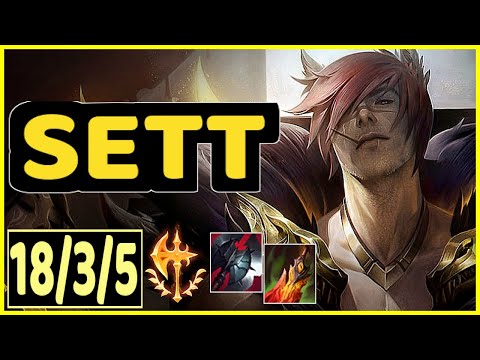 SETT VS GALIO - 18/3/5 KDA MID GAMEPLAY EMERALD II