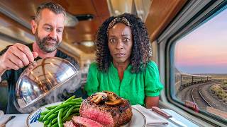 Brits Try Steak On America's Longest Train - 72 Hours Across The Country