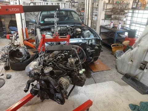 BMW M50 M52 Motor E36 6 Zylinder ausbauen/tauschen. DIY Anleitung bei ausgebautem Getriebe.