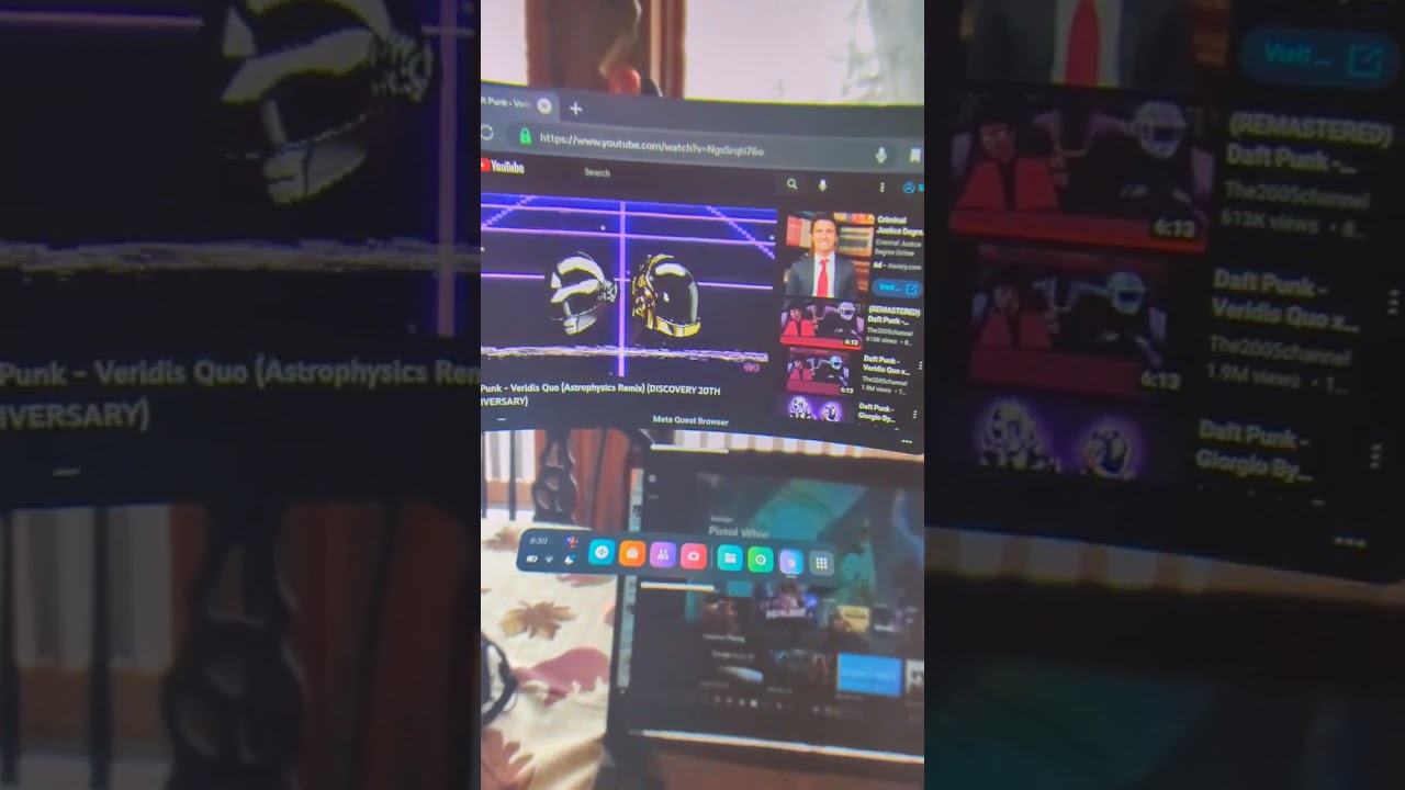 Meta Quest Pro 3 Screen Office w/ 3D Color Passthrough! #Shorts