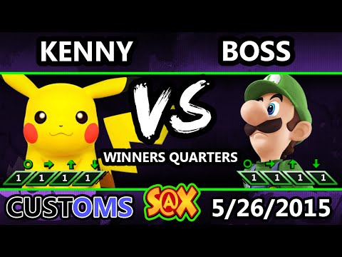 S@X Customs - WS | Kenny (Pikachu) Vs. MVG WS | Boss (Luigi) SSB4 WQ - Smash Wii U - Smash 4