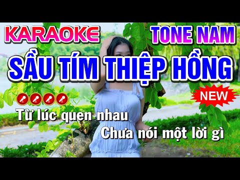 Sầu Tím Thiệp Hồng Karaoke Bolero Nhạc Sống Tone Nam ( BẢN PHỐI HAY NHẤT ) - Tình Trần Organ