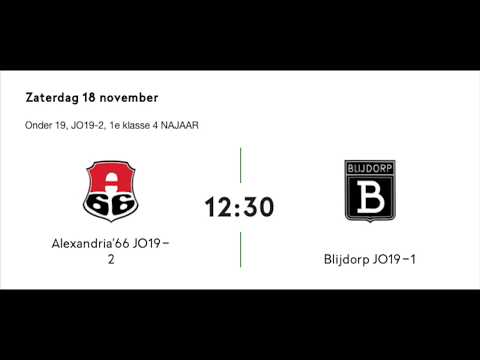 VOORSPEL DE EINDSTAND? Alexandria'66 JO19-2 VS Blijdorp JO19-1