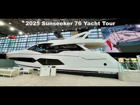 New 2025 Sunseeker 76 Yacht - Available Now - £4,845,093 Ex VAT - Full Walk-Thru Tour