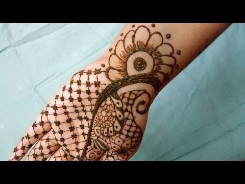 Simple mehndi design for hands // easy net type henna art 2017 Video