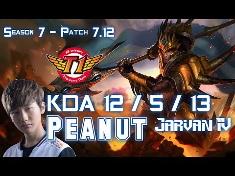 SKT T1 Peanut JARVAN IV vs IVERN Jungle - Patch 7.12 KR Ranked