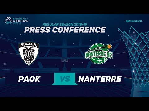 PAOK v Nanterre 92 - Press Conference - Basketball Champions League