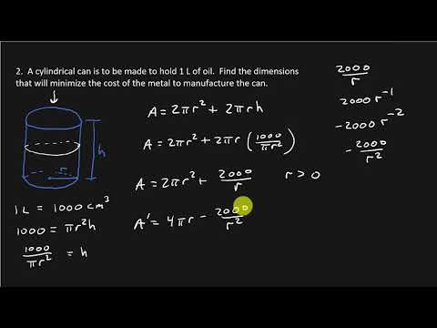 Calculus - Optimization Problems