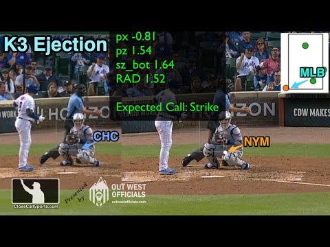 Ejection 106 - Ian Happ Tossed After John Tumpane's 3rd Strike on the Outside Corner