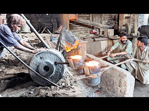 Heavy roller casting process using sand mold casting