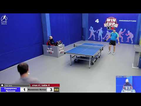 13:00   Сидоренко Ярослав 0-3 Яковенко Антон   стол 4  ЮГ-1  02.02.22