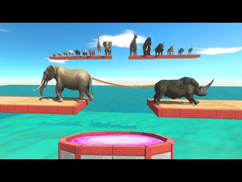 Modern vs Prehistoric Animals Who Pulls Harder - Animal Revolt Battle Simulator