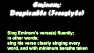 Eminem: Despicable (Freestyle) CHALLENGE