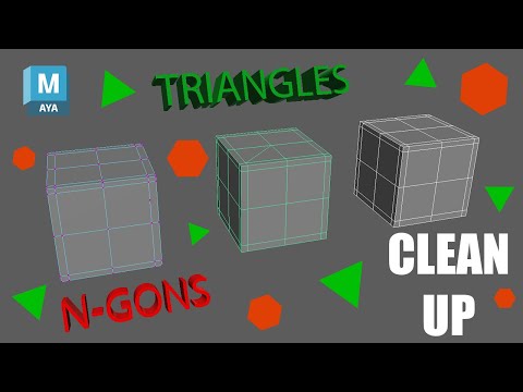 How to clean up bad geometry using "4-sided faces" option in Maya
