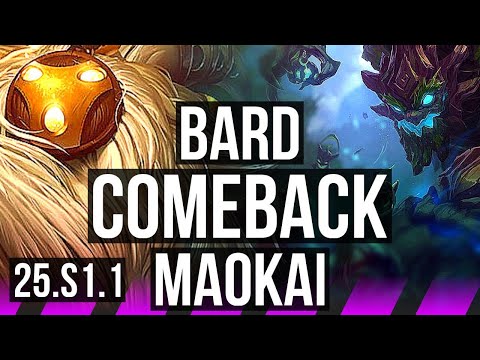BARD & Ezreal vs MAOKAI & Corki (SUP) | Comeback, 900+ games, 4/4/22 | NA Challenger | 25.S1.1