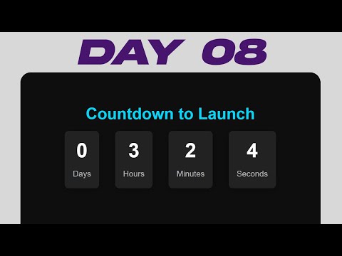 Live Countdown Timer With Javascript Javascript Project Day 8