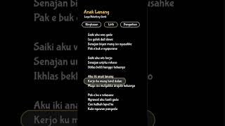 Download lagu Anak lanang - (lirik) #feedshorts mp3