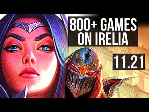 IRELIA vs ZED (MID) | Legendary, 800+ games | EUW Grandmaster | 11.21