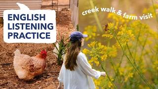 English Story Listening Practice | A relaxing walk to a small farm