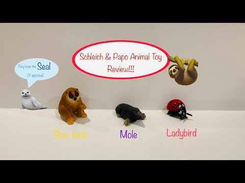Schleich & Papo Animal Toy Review!!!🦥🧸🦡🐞